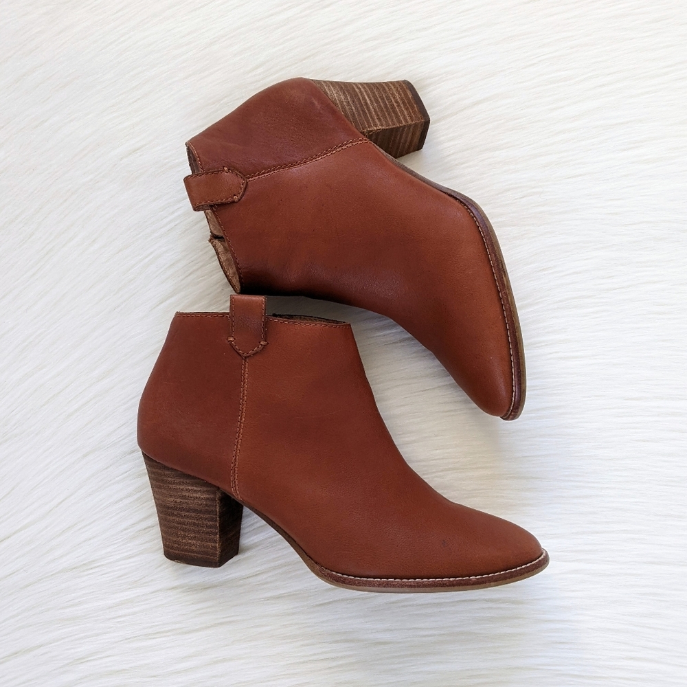 Madewell Billie Boots In Brown Leather | Size 8